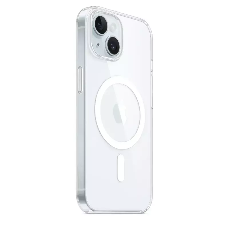 Apsauginis dėklas iPhone 15, Apple, MagSafe, permatomas, PC, 6,1 colio