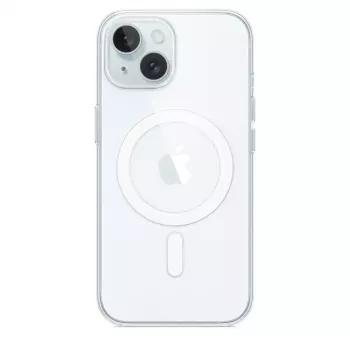 Apsauginis dėklas iPhone 15, Apple, MagSafe, permatomas, PC, 6,1 colio