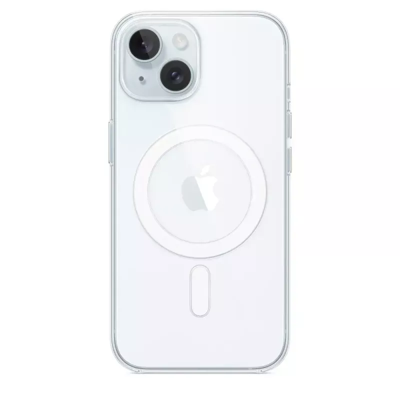 Apsauginis dėklas iPhone 15, Apple, MagSafe, permatomas, PC, 6,1 colio
