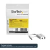 StarTech.com baltas ausinių adapteris, skirtas ausinėms su atskirais ausinių / mikrofono kištukais – 3,5 mm 4 kontaktų į 2x 3 kontaktų 3,5 mm M/F