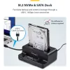 StarTech.com M.2 NVMe → 2,5/3,5 col. SATA diskų kopijavimo įrenginys, dviejų lizdų autonominė SSD klonavimo stotelė / disko dokas, dvikryptis NVMe → SATA / SATA → NVMe, iki 27 GB/min, TAA