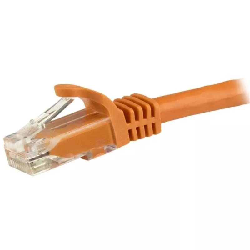 StarTech.com 15 m CAT6 eterneto kabelis – oranžinis CAT 6 gigabitinio eterneto laidas – 250 MHz 100 W PoE RJ45 UTP tinklo / komutacinis kabelis be užkabinimų su įtempimo sumažinimu, individualiai tikrintas