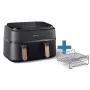 Karšto oro gruzdintuvė Philips 3000 serijos NA352/04 9L 2750W Dvigubas krepšelis