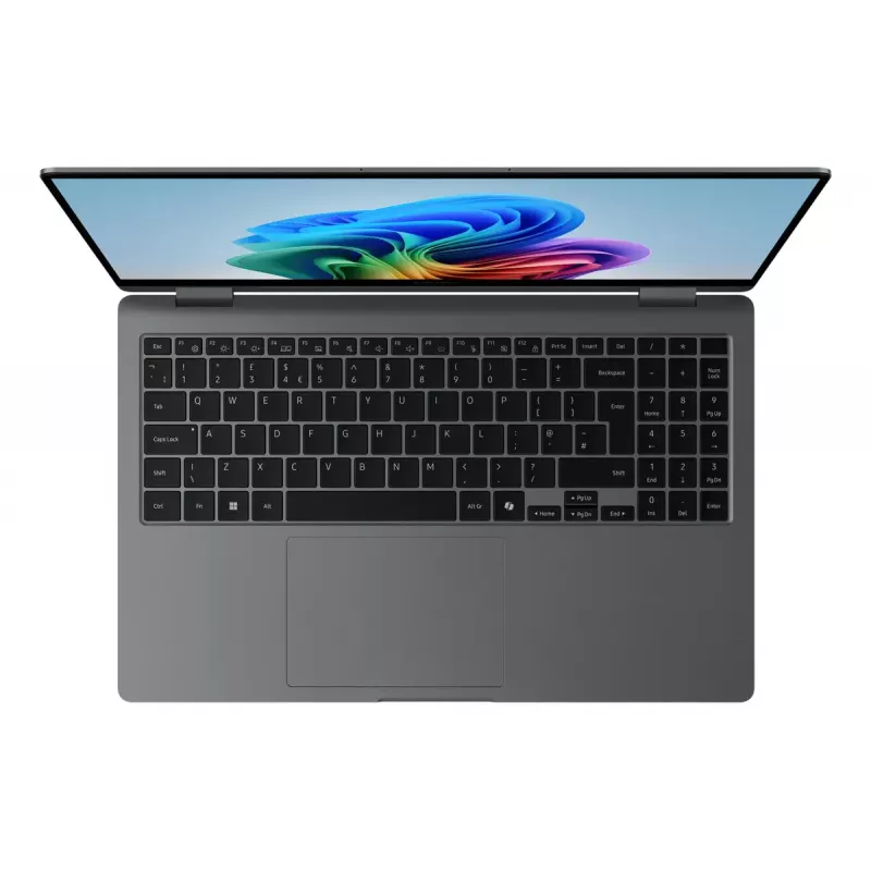 Nešiojamas kompiuteris hibridas (2-in-1) Samsung Galaxy Book5 360 NP754QHA-KA4DE — Intel Core Ultra 7 258V, 15,6 col. FHD jutiklinis, 32 GB, 512 GB SSD, Wi‑Fi 7, Windows 11 Pro, pilka
