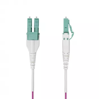 StarTech.com 40 m (131 pėd.) LC į LC (UPC) OM4 daugiamodis šviesolaidinis kabelis, Erika Violet, 50/125 µm, 40G/100G, LOMMF/VCSEL, Uniboot šviesolaidinis trumpiklis, OFNR stovo reitingo