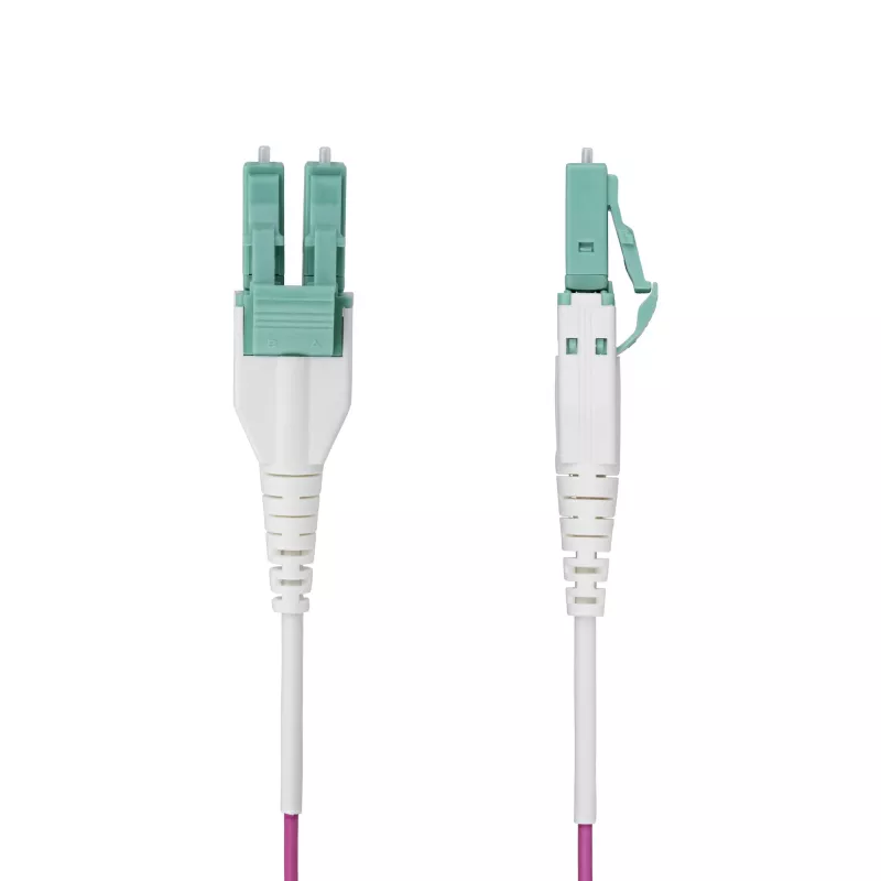„StarTech.com“ 5 m LC į LC (UPC) OM4 daugiagyslis šviesolaidinis kabelis, Erika Violet, 50/125 µm, 40G/100G, LOMMF/VCSEL, vienbats jungiamasis laidas, OFNR (pakylų reitingas)
