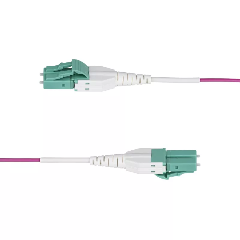 „StarTech.com“ 5 m LC į LC (UPC) OM4 daugiagyslis šviesolaidinis kabelis, Erika Violet, 50/125 µm, 40G/100G, LOMMF/VCSEL, vienbats jungiamasis laidas, OFNR (pakylų reitingas)