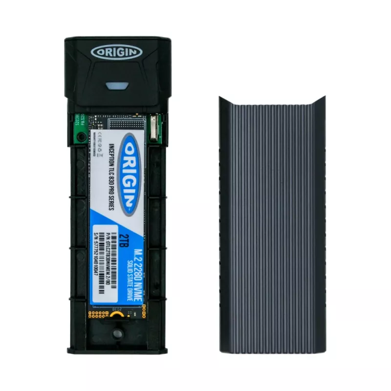 Origin Storage Origin Inception išorinis SSD 1TB NVMe M.2 3D TLC 80mm su C-C ir C-A laidu