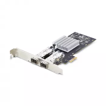 “StarTech.com” 2 prievadų GbE SFP tinklo plokštė, PCIe 2.0 x1, “Intel I350-AM2” 2x 1GbE valdiklis, 1000BASE vario / šviesolaidžio, dviejų prievadų gigabitinio eterneto NIC, staliniams / serverių korpusams – suderinama su “Windows” ir “Linux”
