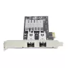 “StarTech.com” 2 prievadų GbE SFP tinklo plokštė, PCIe 2.0 x1, “Intel I350-AM2” 2x 1GbE valdiklis, 1000BASE vario / šviesolaidžio, dviejų prievadų gigabitinio eterneto NIC, staliniams / serverių korpusams – suderinama su “Windows” ir “Linux”