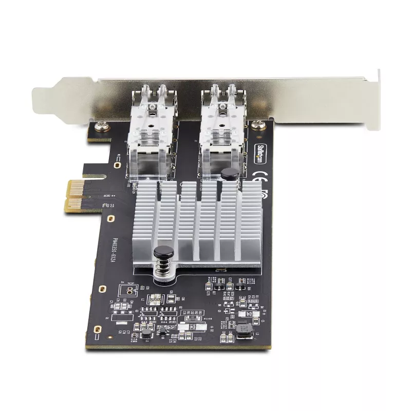 “StarTech.com” 2 prievadų GbE SFP tinklo plokštė, PCIe 2.0 x1, “Intel I350-AM2” 2x 1GbE valdiklis, 1000BASE vario / šviesolaidžio, dviejų prievadų gigabitinio eterneto NIC, staliniams / serverių korpusams – suderinama su “Windows” ir “Linux”