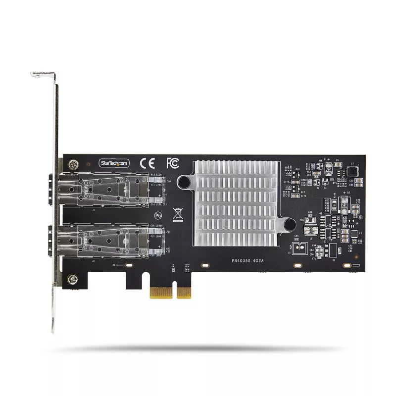 “StarTech.com” 2 prievadų GbE SFP tinklo plokštė, PCIe 2.0 x1, “Intel I350-AM2” 2x 1GbE valdiklis, 1000BASE vario / šviesolaidžio, dviejų prievadų gigabitinio eterneto NIC, staliniams / serverių korpusams – suderinama su “Windows” ir “Linux”