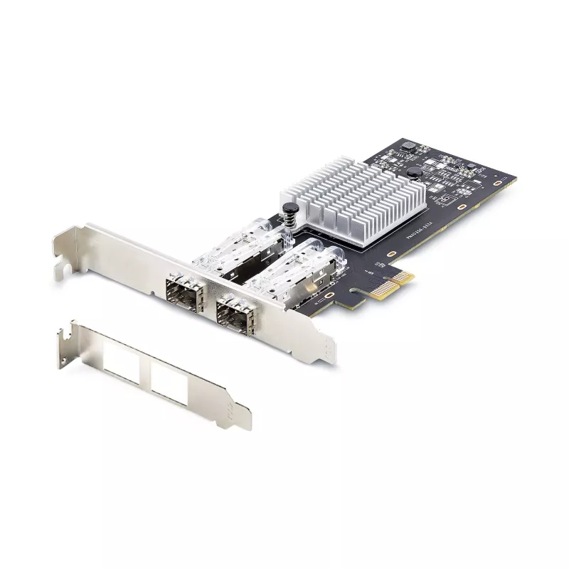 “StarTech.com” 2 prievadų GbE SFP tinklo plokštė, PCIe 2.0 x1, “Intel I350-AM2” 2x 1GbE valdiklis, 1000BASE vario / šviesolaidžio, dviejų prievadų gigabitinio eterneto NIC, staliniams / serverių korpusams – suderinama su “Windows” ir “Linux”