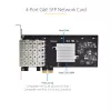 StarTech.com 4 prievadų GbE SFP tinklo plokštė, PCIe 2.0 x2 (suderinama su x4, x8, x16), Intel I350-AM4 4x 1GbE valdiklis, 1000BASE vario / šviesolaidžio, staliniam / serverio keturių prievadų Gigabit Ethernet NIC – Windows ir Linux
