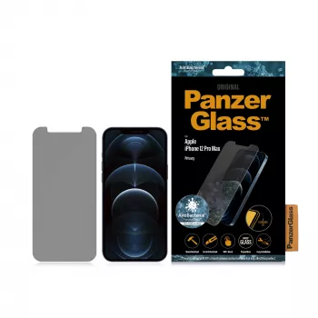 Ekrano apsauga PanzerGlass, skirta Apple iPhone 12 Pro Max, grūdintas stiklas + PET, privatumo filtras, 6,7 col.