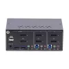 StarTech.com 2 prievadų dviejų monitorių DisplayPort KVM jungiklis, 4K 60Hz, 2x USB 5 Gbps šakotuvo prievadai, 2x USB 2.0 HID prievadai, perjungimas sparčiaisiais klavišais ir mygtuku, atitinka TAA – ESD 3 lygio apsauga