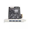 StarTech.com 4 prievadų USB PCIe kortelė, USB 3.2 5 Gbps, PCI Express plėtros kortelė su 4 nepriklausomais USB valdikliais, 4 USB-A prievadai, Windows/macOS/Linux