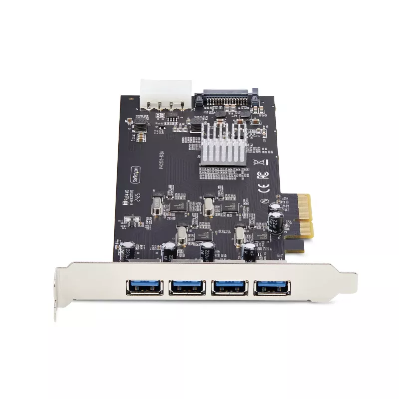 StarTech.com 4 prievadų USB PCIe kortelė, USB 3.2 5 Gbps, PCI Express plėtros kortelė su 4 nepriklausomais USB valdikliais, 4 USB-A prievadai, Windows/macOS/Linux