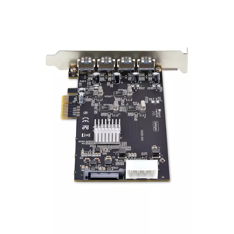 StarTech.com 4 prievadų USB PCIe kortelė, USB 3.2 5 Gbps, PCI Express plėtros kortelė su 4 nepriklausomais USB valdikliais, 4 USB-A prievadai, Windows/macOS/Linux
