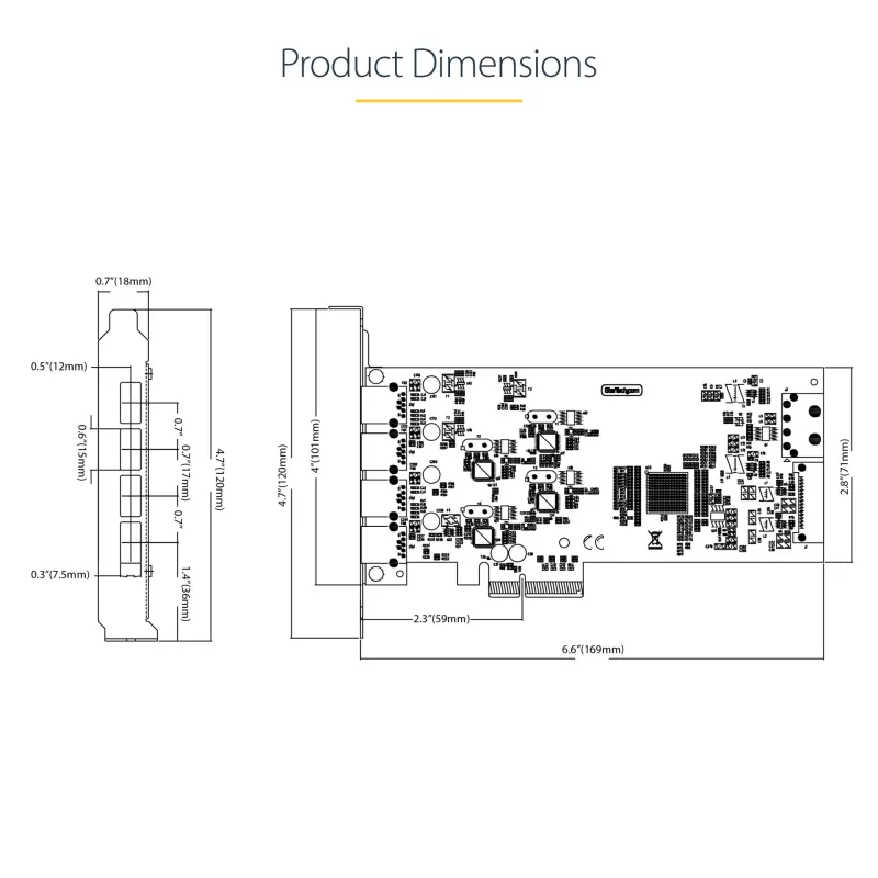 StarTech.com 4 prievadų USB PCIe kortelė, USB 3.2 5 Gbps, PCI Express plėtros kortelė su 4 nepriklausomais USB valdikliais, 4 USB-A prievadai, Windows/macOS/Linux