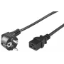 Microconnect PE07719005 maitinimo laidas, juodas, 0,5 m, CEE7/7, C19 mova