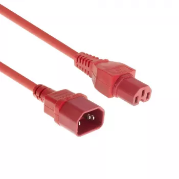 Microconnect PE1415R18 maitinimo laidas, raudonas, 1.8 m, C14 lizdas į C15 lizdą