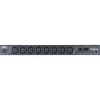 ATEN 1U 10A 8 lizdų perjungiamas + matuojamas PDU + nemokama Eco PDU tvarkytuvės programinė įranga