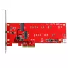 StarTech.com 2x M.2 SATA SSD valdiklio kortelė - PCIe, PCIe, M.2, Pilno aukščio / Žemo profilio, PCI 2.0, Raudona, CE, FCC, TAA