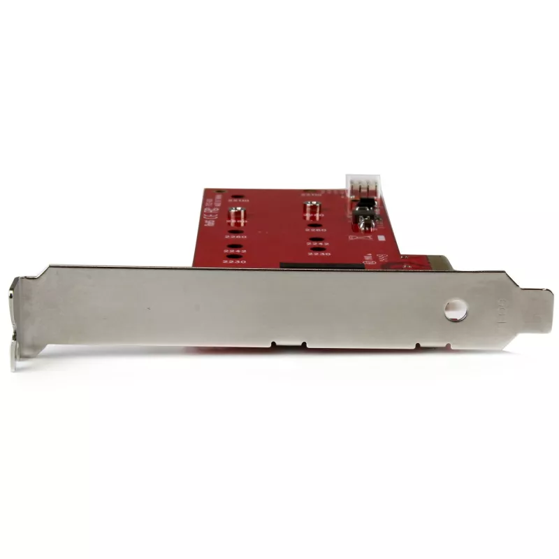 StarTech.com 2x M.2 SATA SSD valdiklio kortelė - PCIe, PCIe, M.2, Pilno aukščio / Žemo profilio, PCI 2.0, Raudona, CE, FCC, TAA