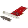 StarTech.com 2x M.2 SATA SSD valdiklio kortelė - PCIe, PCIe, M.2, Pilno aukščio / Žemo profilio, PCI 2.0, Raudona, CE, FCC, TAA