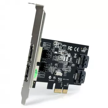 „StarTech.com“ 2 prievadų PCI Express SATA 6 Gbps eSATA valdiklio kortelė – dviejų prievadų PCIe SATA III kortelė – 2 vidiniai / 2 išoriniai