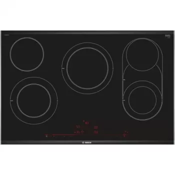 Bosch Serie 8 PKM875DP1D kaitlentė juoda, nerūdijantis plienas įmontuojama keraminė kaitlentė 5 zonos