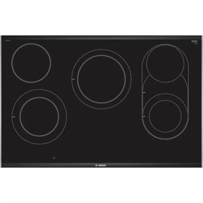 Bosch Serie 8 PKM875DP1D kaitlentė juoda, nerūdijantis plienas įmontuojama keraminė kaitlentė 5 zonos