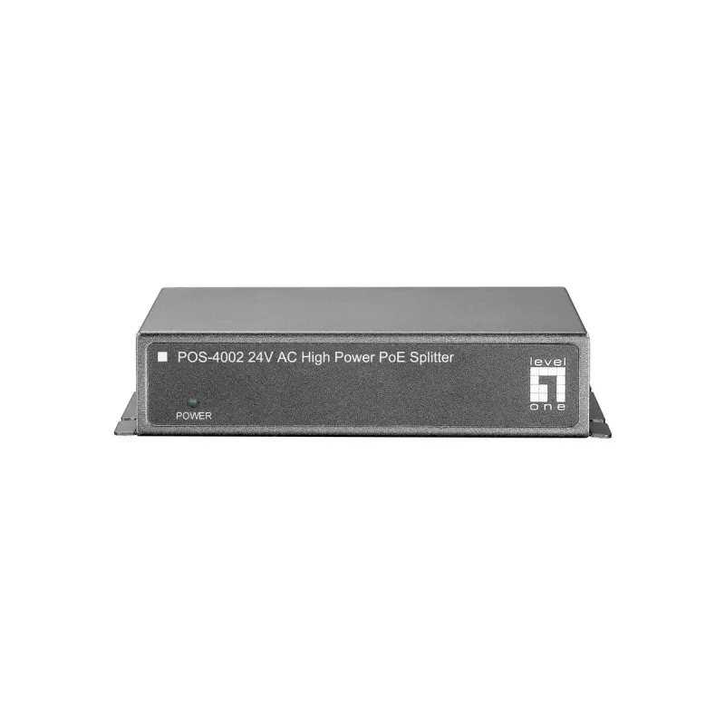 LevelOne Fast Ethernet didelės galios PoE skirstytuvas, 24 V kintamos srovės išvestis