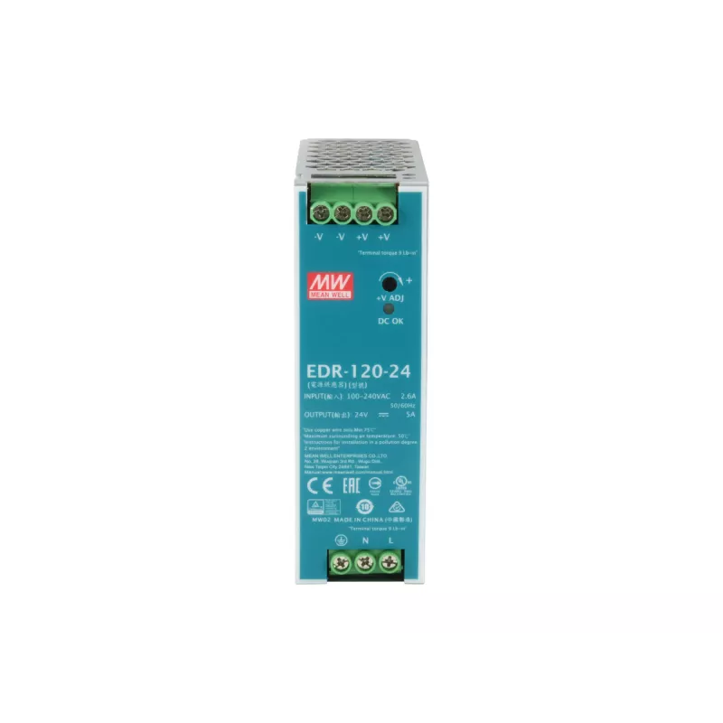 LevelOne 24V DC Pramoninis Maitinimo Šaltinis, 120W, DIN bėgelis