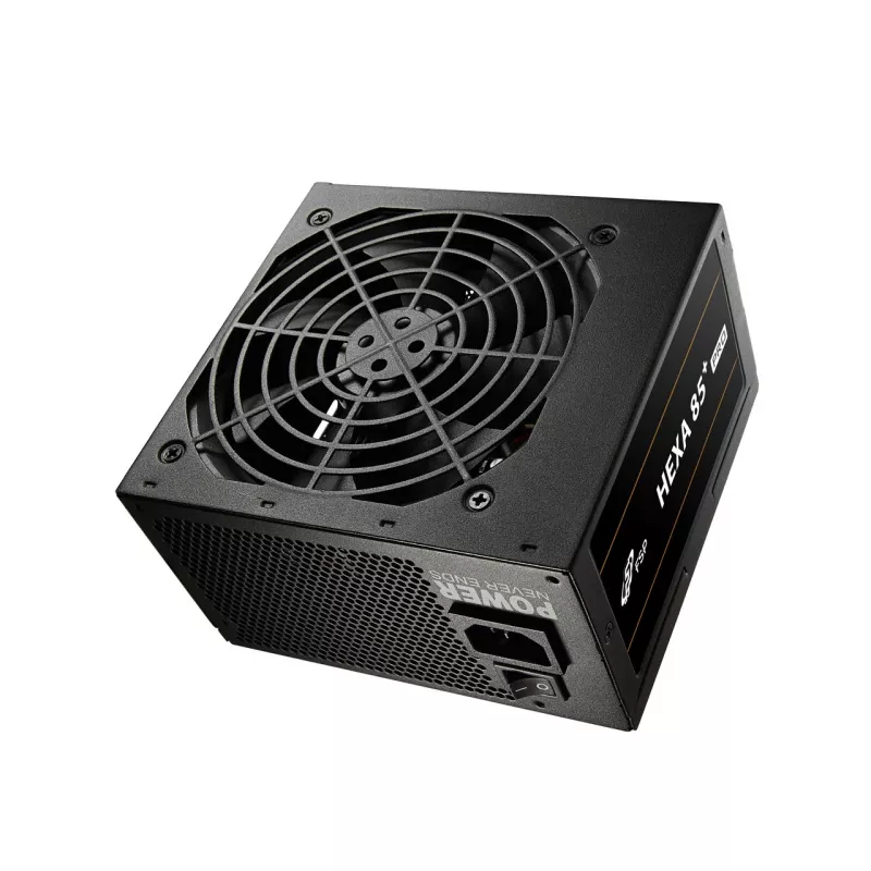 FSP HEXA 85+ PRO 350W maitinimo blokas ATX ATX2.5 juodas, 350 W, 100 - 240 V, 50 - 60 Hz, 5 - 2 A, aktyvus, 85 W