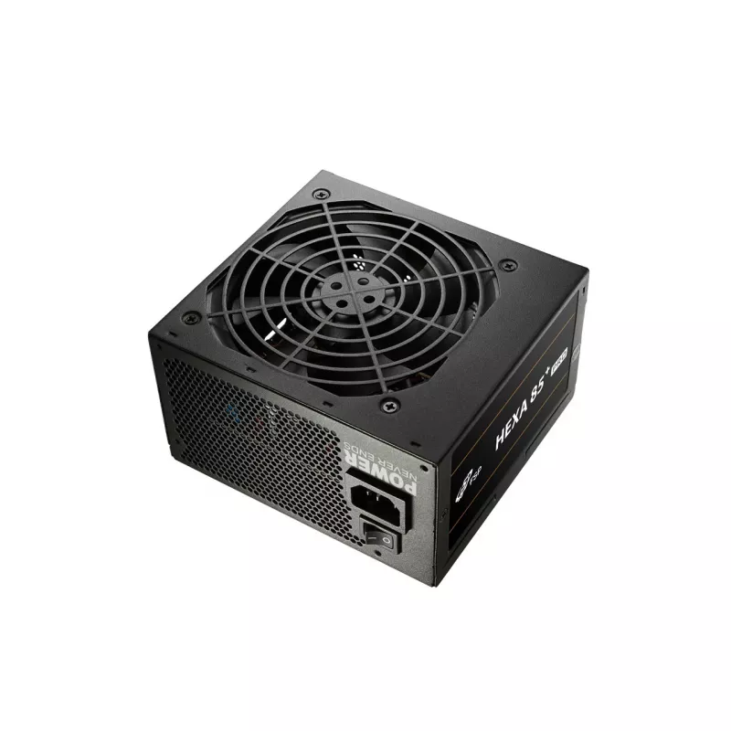 FSP HEXA 85+ PRO 350W maitinimo blokas ATX ATX2.5 juodas, 350 W, 100 - 240 V, 50 - 60 Hz, 5 - 2 A, aktyvus, 85 W