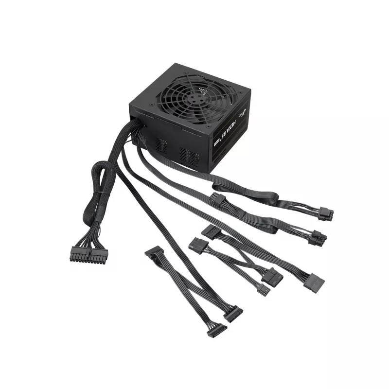 FSP HEXA 85+ PRO 350W maitinimo blokas ATX ATX2.5 juodas, 350 W, 100 - 240 V, 50 - 60 Hz, 5 - 2 A, aktyvus, 85 W