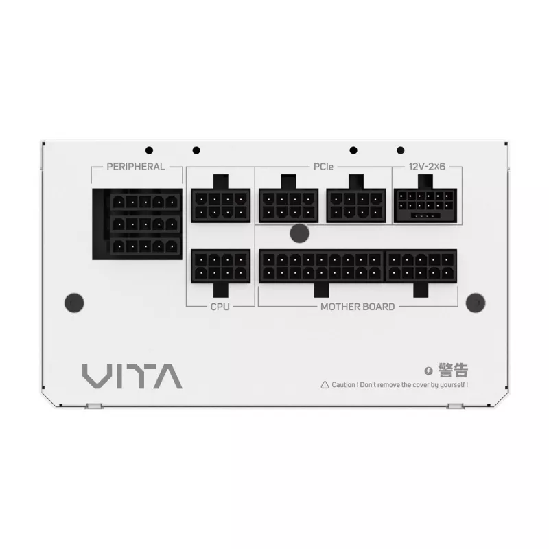 FSP VITA GM 850W baltas maitinimo blokas ATX ATX3.1 baltas, 850 W, 100–240 V, 50/60 Hz, 11–5,5 A, aktyvus, 100 W