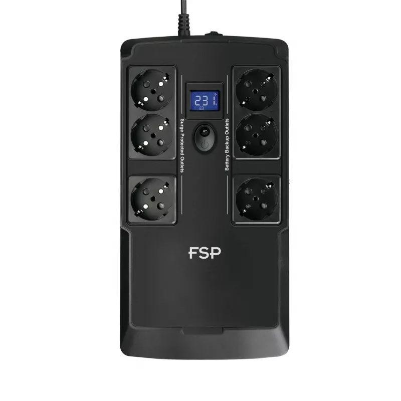 FSP NanoFit 800 nepertraukiamo maitinimo šaltinis (UPS) budėjimo režimo (Offline) 0,8 kVA 480 W 6 kintamosios srovės lizdai (-ų)