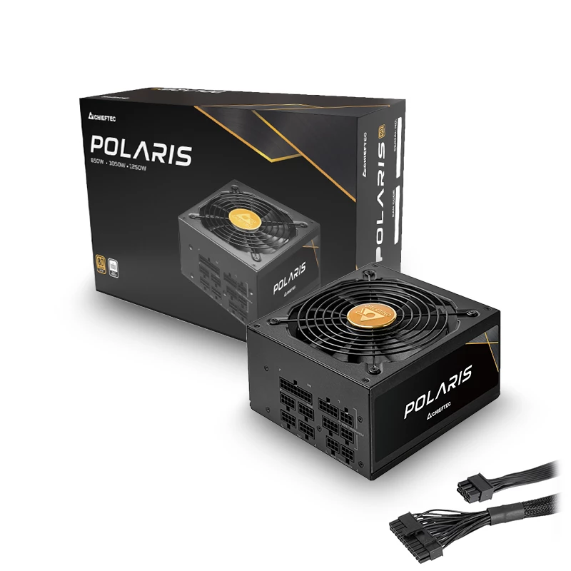 Chieftec Polaris PPS-1050FC maitinimo blokas 1050 W 20+4 kontaktų ATX ATX juodas