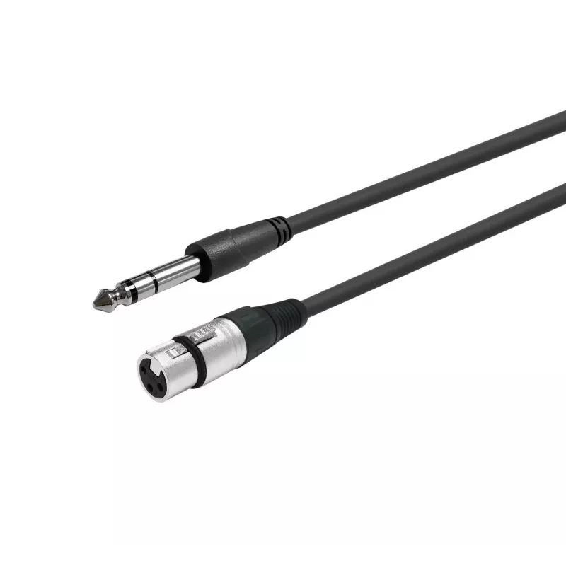 Garso kabelis Vivolink PROAUDXLRFJACKS1 1 m XLR (mot.) 6,35 mm (vyr.) juodas
