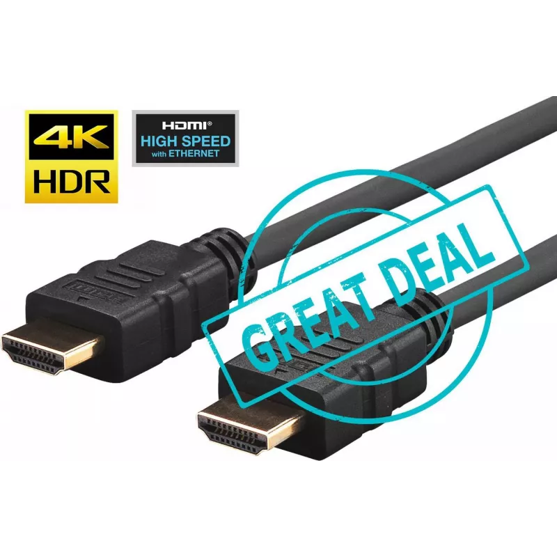 Vivolink 10x Pro HDMI kabelis 2 m itin lankstus, 2 m, HDMI A tipo (standartinis), HDMI A tipo (standartinis), 4096 x 2160 taškų, 3D, juoda