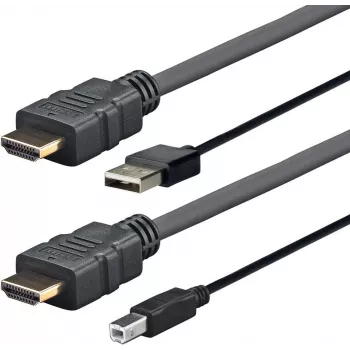 Vivolink PROHDMIUSBAB5AMP vaizdo kabelio adapteris 5 m HDMI + USB A tipo HDMI + USB B tipo juodas