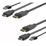 Vivolink PROHDMIUSBDP5 vaizdo kabelio adapteris 5 m DisplayPort HDMI + USB Juoda