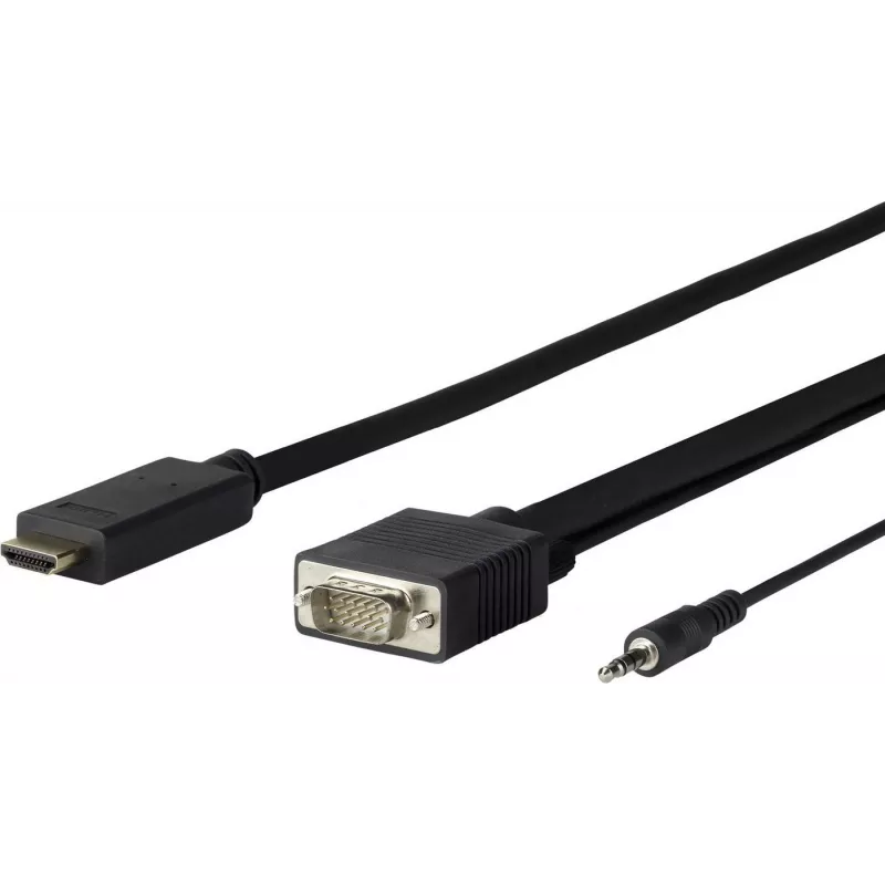 Vivolink PROHDMIVGA5 vaizdo kabelio adapteris 5 m HDMI A tipo (standartinis) VGA (D-Sub) + 3,5 mm juodas