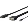 Vivolink PROHDMIVGA5 vaizdo kabelio adapteris 5 m HDMI A tipo (standartinis) VGA (D-Sub) + 3,5 mm juodas