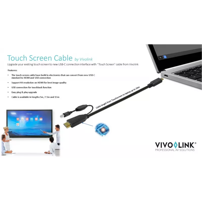Vivolink PROUSBCHDMIUSBB10 USB laidas USB 3.2 Gen 1 (3.1 Gen 1) 10 m USB C juodas
