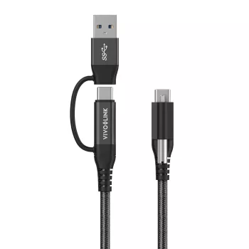 Vivolink PROUSBCMM1.5ADP USB kabelis USB 3.2 Gen 2 (3.1 Gen 2) 1,5 m USB C Juoda