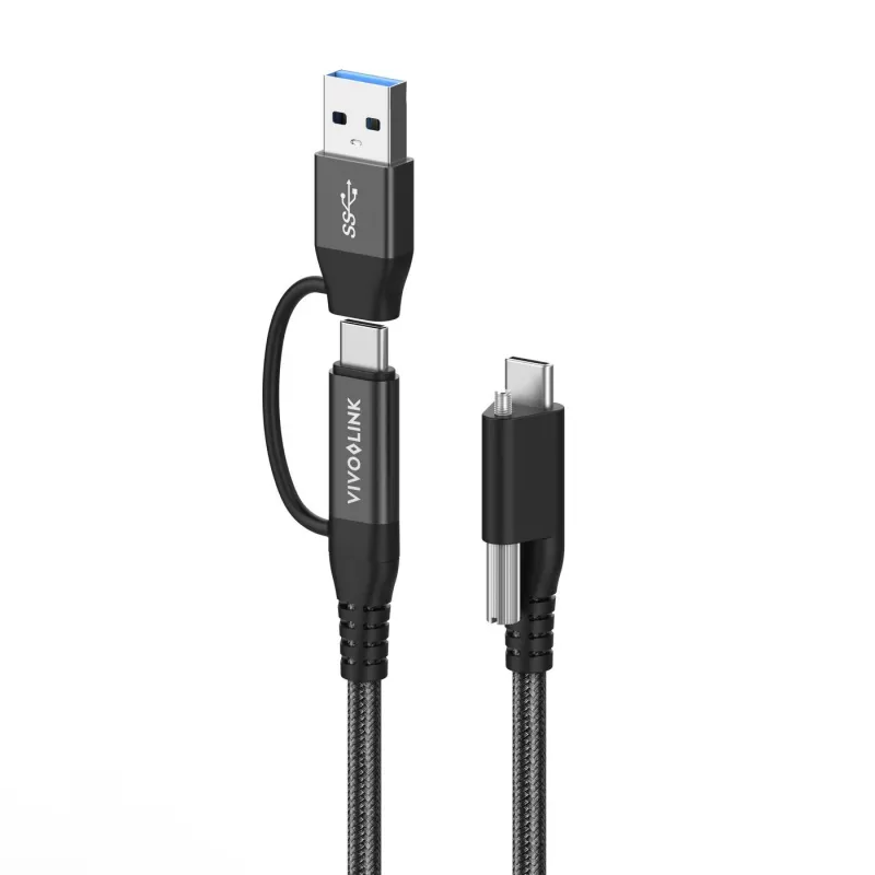 Vivolink PROUSBCMM1.5ADP USB kabelis USB 3.2 Gen 2 (3.1 Gen 2) 1,5 m USB C Juoda